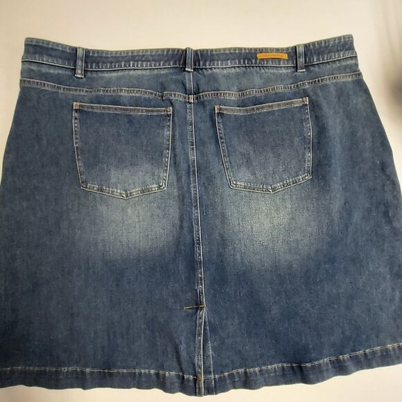 Soft Surrounding Blue Denim Pencil Jean Skirt Size 3X - Picture 3 of 11
